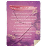 Bible Verses Premium Mink Sherpa Blanket - Prayer for Protection ~Psalm 91:1-8~ (Design: Misty 1)