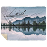 Bible Verses Premium Sherpa Mink Blanket - The Lord Gives You Peace ~Numbers 6:26~