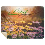 Bible Verses Premium Sherpa Mink Blanket - The Lord Is Everlasting Strength ~Isaiah 26:4~