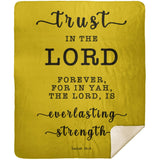 Typography Premium Sherpa Mink Blanket - The Lord Is Everlasting Strength ~Isaiah 26:4~