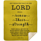 Typography Premium Sherpa Mink Blanket - The Lord Renew My Strength ~Isaiah 40:31~