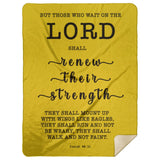 Typography Premium Sherpa Mink Blanket - The Lord Renew My Strength ~Isaiah 40:31~