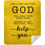 Typography Premium Sherpa Mink Blanket - Fear Not, I Will Help You ~Isaiah 41:13~