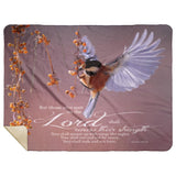 Bible Verses Premium Sherpa Mink Blanket - The Lord Renew My Strength ~Isaiah 40:31~
