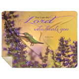 Bible Verses. Premium Sherpa Mink Blanket - The Lord Who Heals You ~Exodus 15:26~