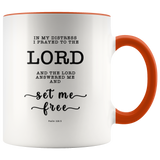 Typography Dishwasher Safe Accent Mugs - The Lord Is My Saviour ~Psalm 118:5~