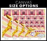 Hope Inspiring Nursery & Kids Bedroom Framed Canvas Wall Art - God Is With Me ~Isaiah 41:10~ (Design: Giraffe 1)