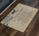 Bible Verses Anti-Slip Protective Doormat Prayer for Salvation ~Jonah 2:2-9~ (Design: Bird 3)