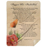 Bible Verses Premium Mink Sherpa Blanket - Prayer for Protection ~Psalm 91:9-16~ (Design: Butterfly 1)