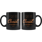 Bible Verses Black Mugs - Philippians 4:13 (Design 7) - Meditate Healing Christian Store