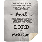 Typography Premium Sherpa Mink Blanket - Your Healing Shall Spring Forth Speedily ~Isaiah 58:8~