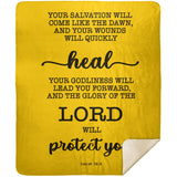 Typography Premium Sherpa Mink Blanket - Your Healing Shall Spring Forth Speedily ~Isaiah 58:8~