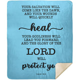 Typography Premium Sherpa Mink Blanket - Your Healing Shall Spring Forth Speedily ~Isaiah 58:8~