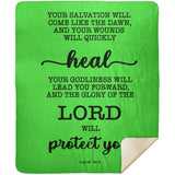 Typography Premium Sherpa Mink Blanket - Your Healing Shall Spring Forth Speedily ~Isaiah 58:8~