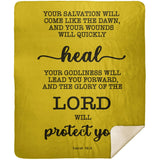 Typography Premium Sherpa Mink Blanket - Your Healing Shall Spring Forth Speedily ~Isaiah 58:8~