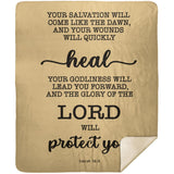 Typography Premium Sherpa Mink Blanket - Your Healing Shall Spring Forth Speedily ~Isaiah 58:8~