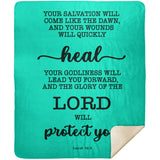 Typography Premium Sherpa Mink Blanket - Your Healing Shall Spring Forth Speedily ~Isaiah 58:8~