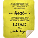 Typography Premium Sherpa Mink Blanket - Your Healing Shall Spring Forth Speedily ~Isaiah 58:8~