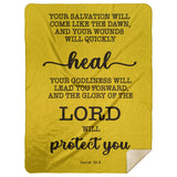 Typography Premium Sherpa Mink Blanket - Your Healing Shall Spring Forth Speedily ~Isaiah 58:8~