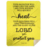 Typography Premium Sherpa Mink Blanket - Your Healing Shall Spring Forth Speedily ~Isaiah 58:8~