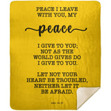 Typography Premium Sherpa Mink Blanket - Let Not Your Heart Be Troubled ~John 14:27~