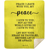 Typography Premium Sherpa Mink Blanket - Let Not Your Heart Be Troubled ~John 14:27~
