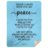Typography Premium Sherpa Mink Blanket - Let Not Your Heart Be Troubled ~John 14:27~