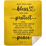 Typography Premium Sherpa Mink Blanket - The Lord Gives You Peace ~Numbers 6:24-26~