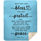 Typography Premium Sherpa Mink Blanket - The Lord Gives You Peace ~Numbers 6:24-26~