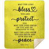 Typography Premium Sherpa Mink Blanket - The Lord Gives You Peace ~Numbers 6:24-26~