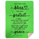 Typography Premium Sherpa Mink Blanket - The Lord Gives You Peace ~Numbers 6:24-26~