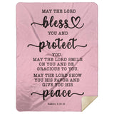 Typography Premium Sherpa Mink Blanket - The Lord Gives You Peace ~Numbers 6:24-26~