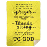 Typography Premium Sherpa Mink Blanket - Let Your Request Be Made Known To God ~Philippians 4:6~