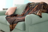Bible Verses Premium Mink Sherpa Blanket - Prayer for Protection ~Psalm 91:1-8~ (Design: Lamp 2)