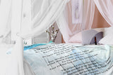 Bible Verses Premium Mink Sherpa Blanket - Prayer for Provision & Protection ~Psalm 23:1-6~ (Design: Dreamy 2)
