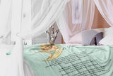 Bible Verses Premium Mink Sherpa Blanket - Prayer for Provision & Protection ~Psalm 23:1-6~ (Design: Angel 1)