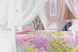 Bible Verses Premium Mink Sherpa Blanket - Prayer for Protection ~Psalm 91:9-16~ (Design: Watercolour 3)