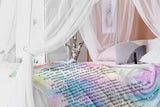 Bible Verses Premium Mink Sherpa Blanket - Prayer for Salvation ~Jonah 2:2-9~ (Design: Watercolor 1)