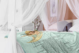 Bible Verses Premium Mink Sherpa Blanket - Prayer for Salvation ~Jonah 2:2-9~ (Design: Angel 1)