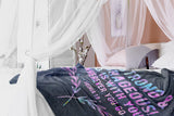 Bible Verses Premium Mink Sherpa Blanket - God Is With You ~Joshua 1:9~ Design 2