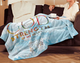 Bible Verses Premium Mink Sherpa Blanket - God Is The Strength Of My Heart Forever ~Psalm 73:26~ Design 17