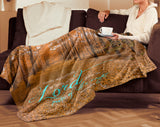 Bible Verses Premium Sherpa Mink Blanket - Be Strong In The Lord ~Ephesians 6:10~