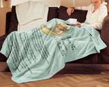 Bible Verses Premium Mink Sherpa Blanket - Prayer for Provision & Protection ~Psalm 23:1-6~ (Design: Angel 1)