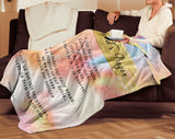 Bible Verses Premium Mink Sherpa Blanket - Lord's Prayer ~Matthew 6:9-13~ (Design: Watercolor 2)