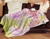 Bible Verses Premium Mink Sherpa Blanket - Prayer for Protection ~Psalm 91:9-16~ (Design: Watercolour 3)