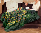 Bible Verses Premium Mink Sherpa Blanket - No Evil Shall Befall You ~Psalm 91:10~ Design 5
