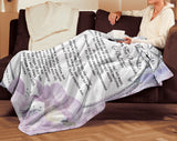 Bible Verses Premium Mink Sherpa Blanket - Prayer for Provision & Protection ~Psalm 23:1-6~ (Design: Flower Frame 3)