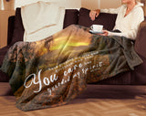 Bible Verses Premium Sherpa Mink Blanket - You Granted Me Life And Favor ~Job 10:12~