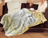 Bible Verses Premium Mink Sherpa Blanket - Prayer for Protection ~Psalm 91:1-8~ (Design: Butterfly 3)