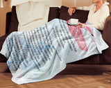 Bible Verses Premium Mink Sherpa Blanket - Prayer for Protection ~Psalm 91:1-8~ (Design: Dreamy 2)